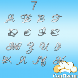 Wedding font #7 (silver acrylic)