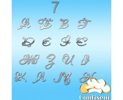 Wedding font #7 (silver acrylic)