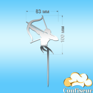 Топпер "Стрілець" (срібний акрил) Топпер "Стрілець" (срібний акрил)