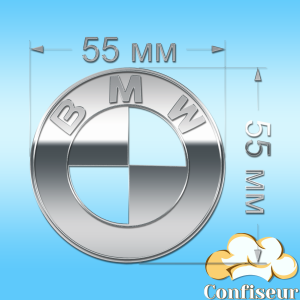 Топпер "BMW" (срібний акрил) Топпер "BMW" (срібний акрил)