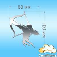 Топпер "Стрілець"-1 (срібний акрил) Топпер "Стрілець"-1 (срібний акрил)