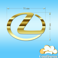 Топпер "Lexus" (золотиий акрил)