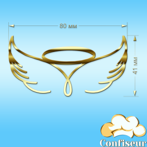 Топпер "Крила"-2 (золотий акрил) Топпер "Крила"-2 (золотий акрил)