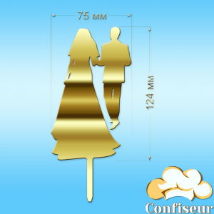 Topper "Wedding-6" (gold acrylic)