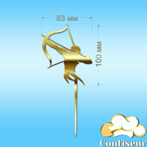 Топпер "Стрілець" (золотий акрил) Топпер "Стрілець" (золотий акрил)