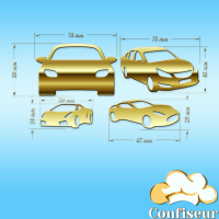 Acrylic decor "Cars-1" (gold) Acrylic decor "Cars-1" (gold)