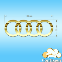 Topper "Audi" (gold acrylic) Topper "Audi" (gold acrylic)