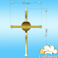 Topper "Cross" -1 (gold acrylic)