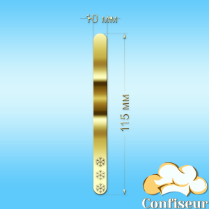 Паличка для морозива "Сніжинка" (золотий акрил)