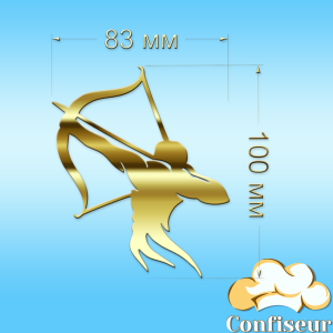 Топпер "Стрілець"-1 (золотий акрил) Топпер "Стрілець"-1 (золотий акрил)