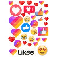 Edible wafers images "Likee" -11