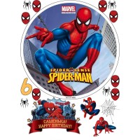 Edible waffle picture "Spiderman"-30