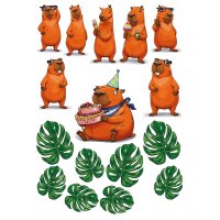 Вафельна картинка "Капібари"-1