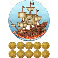 Waffle picture "pirates"-6