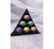 Macaron Tower for 18 pcs. (Black and clear acrylic)