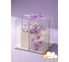 Упаковка Crystale Cube 200*200 мм, h200 мм (біле двп та прозорий пластик)