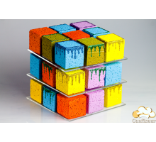 Стенд Кубик-Рубік на 3 яруси (прозорий акрил)