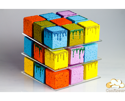 3-tier Rubik's Cube stand (clear acrylic)