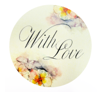 Наклейки "With love" №01  8 шт