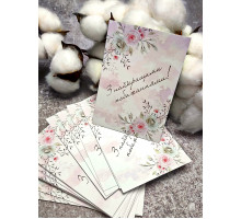 Листівка Гілка троянди з найкращими побажаннями 7*10см