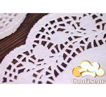 Серветки паперові круглі ажурні d=100 мм (100 шт)