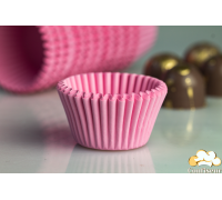 Бумажные капсулы розовые мини 50шт.