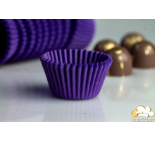 Бумажные капсулы фиолетовые мини 50шт