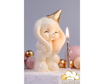 Шоколадна статуетка біла з золотом 