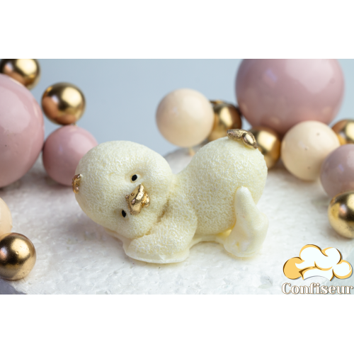 Шоколадна статуетка біла "Каченя" -1