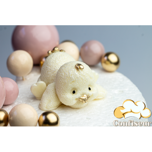 Шоколадна статуетка біла "Каченя" -3