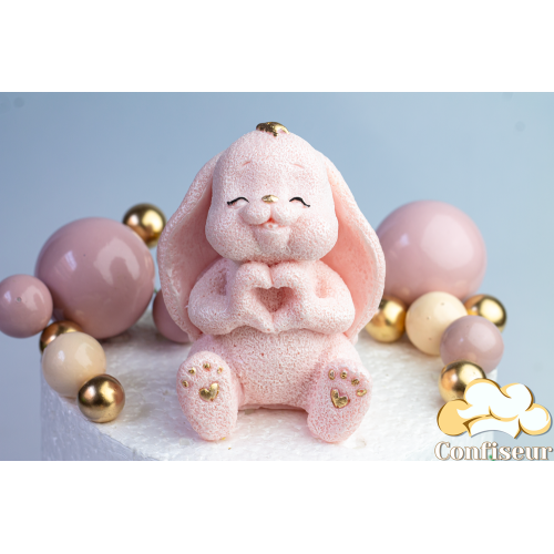 Шоколадна статуетка "Зайка Лайк" рожевий з золотом