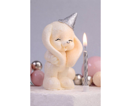 Шоколадна статуетка біла зі сріблом 