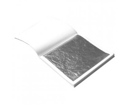 Сусальне срібло листове 91,5мм*91,5мм (10 листів)