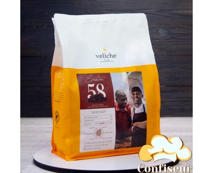 Чорний шоколад Veliche Gourmet Dark Emotion 58% 2,5 кг