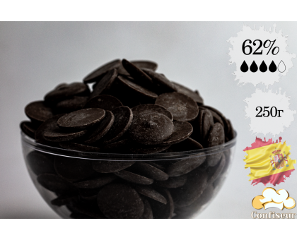 Шоколад чорний 62% Natra Cacao 250 грам