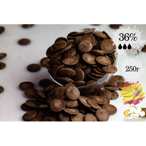 Шоколад молочний 36% Natra Cacao 250 грам