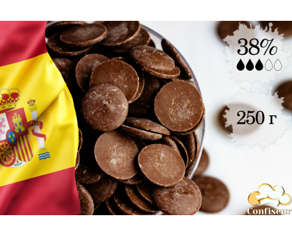 Шоколад молочний 38% Toledo 250 грам