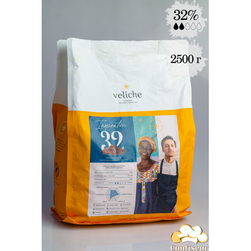 Milk chocolate Veliche Gourmet Milk Inspiration 32% 2.5 kg