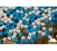 Sugar stars white and blue (75 grams)