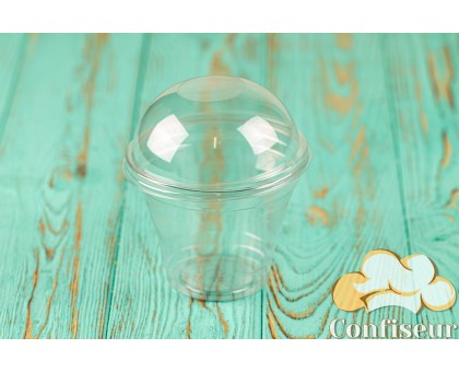 Glass Transparent PET dessert, 240 ml.