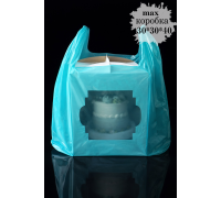 Пакет майка бірюза (500мм+ два клапани по 85мм), висота 800 мм (5 шт)