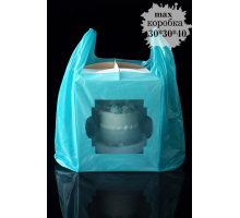 Пакет майка бірюза (500мм+ два клапани по 85мм), висота 800 мм (5 шт)