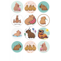 Wafer picture "Greeting Capybara"-1