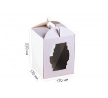 Cake box 170 * 170 * 220 with window white