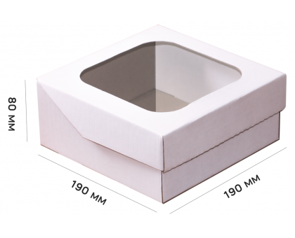 White box with window 190*190*80