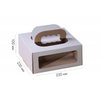 Коробка для торта 230*230*100 белая
