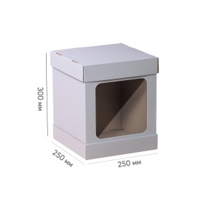Коробка для торта 250*250*300 (крышка-крышка)