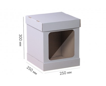 Коробка для торта 250*250*300 (крышка-крышка)