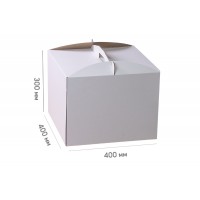Коробка для торта 400*400*300 белая