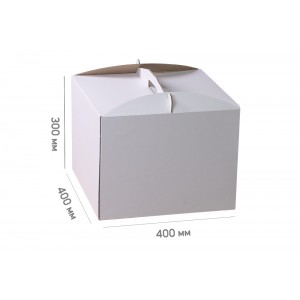 Box for cake 400*400*300 white